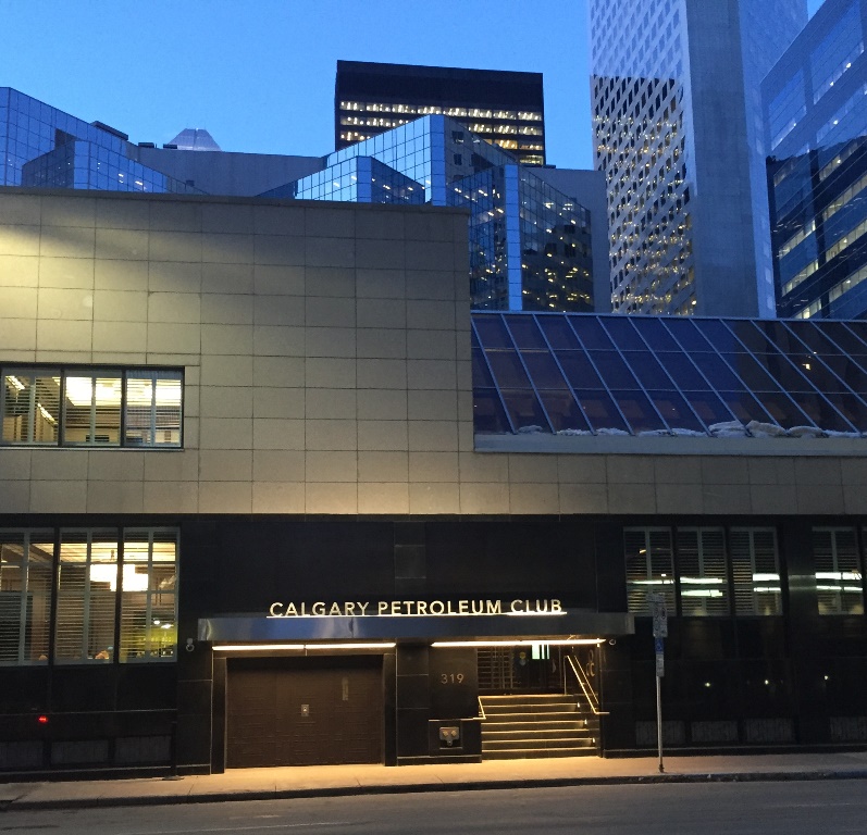  -   ,   . Calgary walk -a proud environment poluting gas station nation.